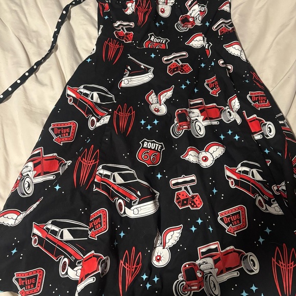 Sourpuss Dresses & Skirts - Sourpuss Black and Red Hotrod Dress